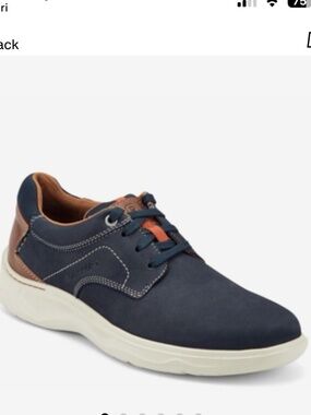 NWT Mens Rockport Colden Oxford Shoes Lace Up Navy Blue TruTECH Round Toe 10.5
